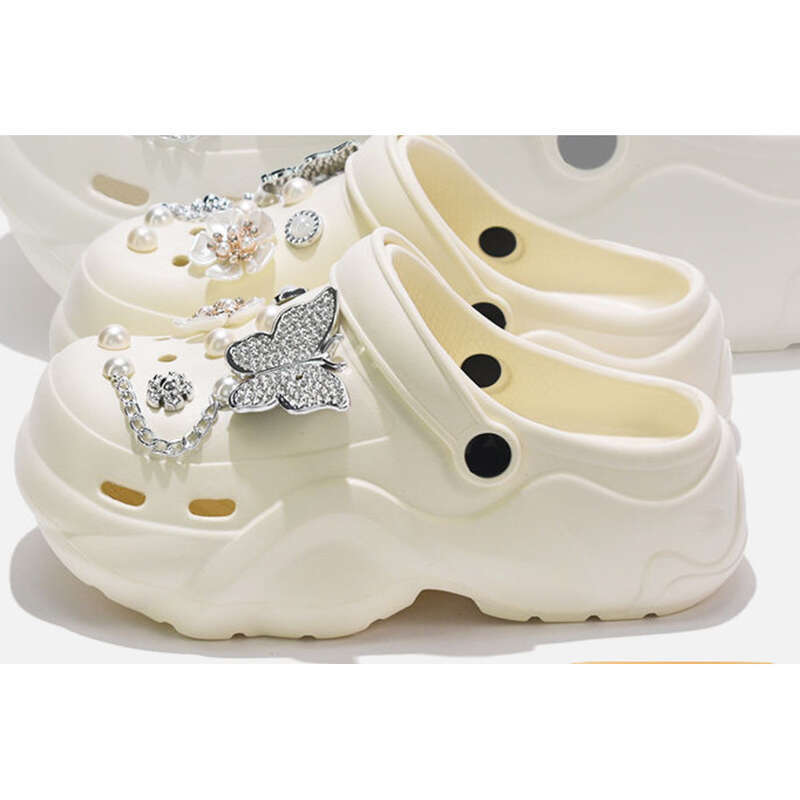 Sommermuster Glitzer EVA Dicke Sohle Loch Schuhe (Damen), Rutschfeste Und Geruchshemmende Strandbekleidung_voghion.com