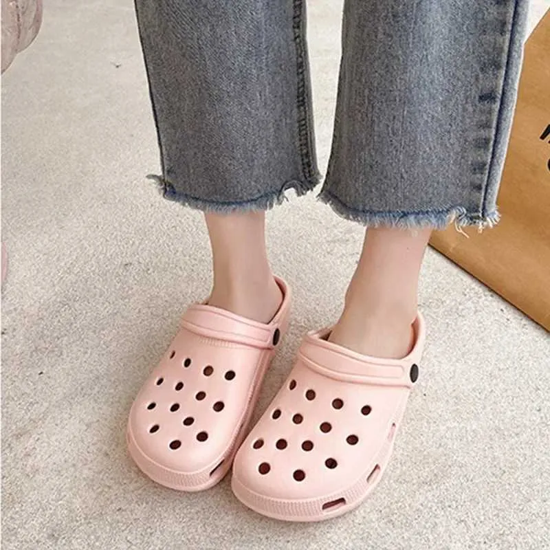 Módní nepromokavé pantofle pro ženy, letní venkovní pantofle, měkká podrážka, zahradní boty, vnitřní kojící dřeváky, sandály S60711_voghion.com