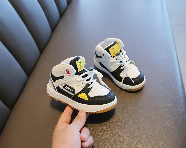 Chaussures de sport montantes pour enfants, baskets de basket-ball Littlesprouts pour garçons et filles, baskets d'école pour tout-petits, tailles 1 à 18_voghion.com