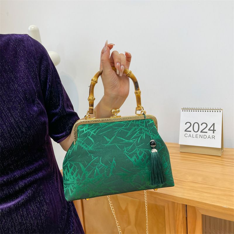 Borsa a tracolla da donna con manico in bambù, regalo in oro cheongsam, borsa da donna cinese in stile antico_voghion.com