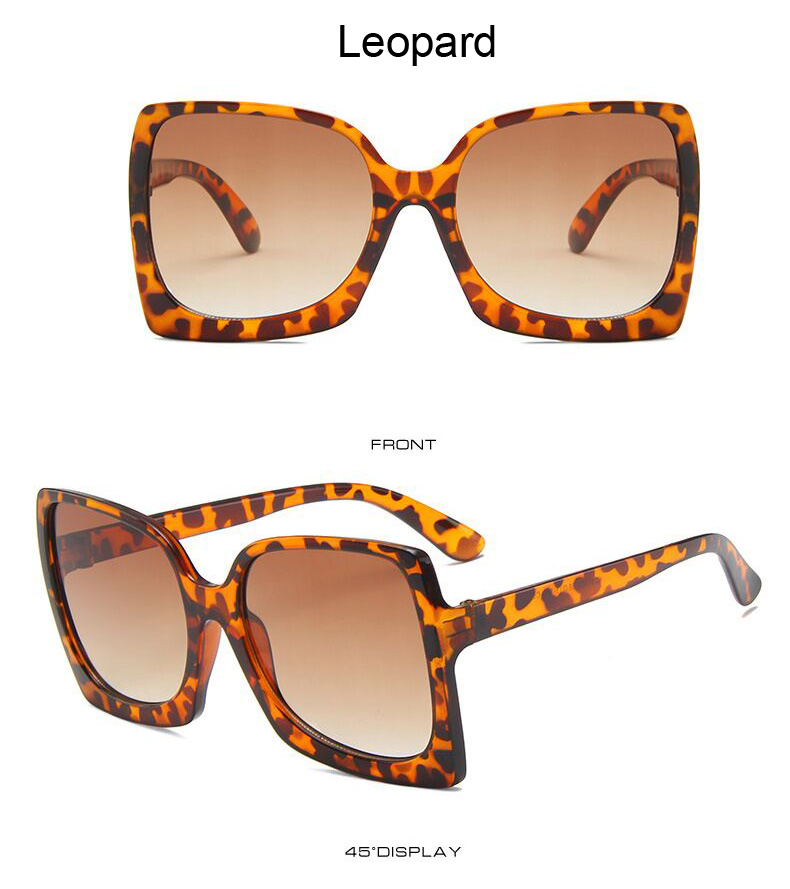 Oversized Square Sunglasses Woman Fashion Brand Designer Sun Glasses Female Big Frame Retro Mirror Vintage Oculos De Sol_voghion.com