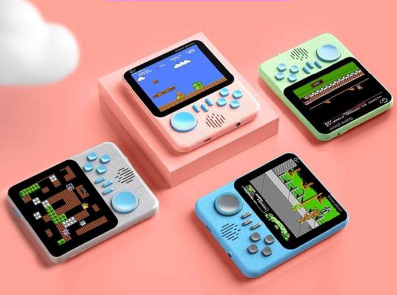 Old Style Mini Game Console, Nostalgic Childhood For Two, Portable Handheld Device, 2.8 Screen G7_voghion.com