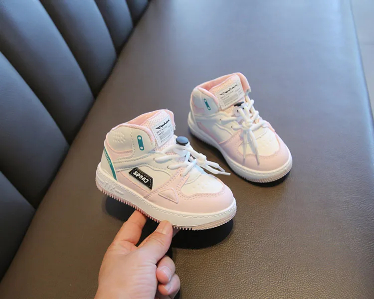 Chaussures de sport montantes pour enfants, baskets de basket-ball Littlesprouts pour garçons et filles, baskets d'école pour tout-petits, tailles 1 à 18_voghion.com