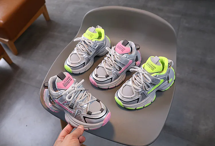 Kinderen Hoge Platform Sneakers Mode Roze Groen Meisjes Peuter Kinderen voor Jongens Dikke Zool Sport Tennisschoenen Maten 21 -_voghion.com