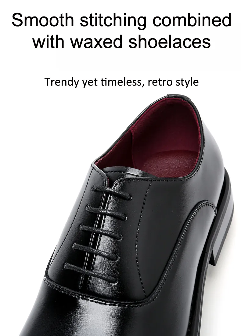 Verslo Oksfordo formalūs vyriški natūralios odos paaukštinti batai, britiško stiliaus, Lhshoe_voghion.com