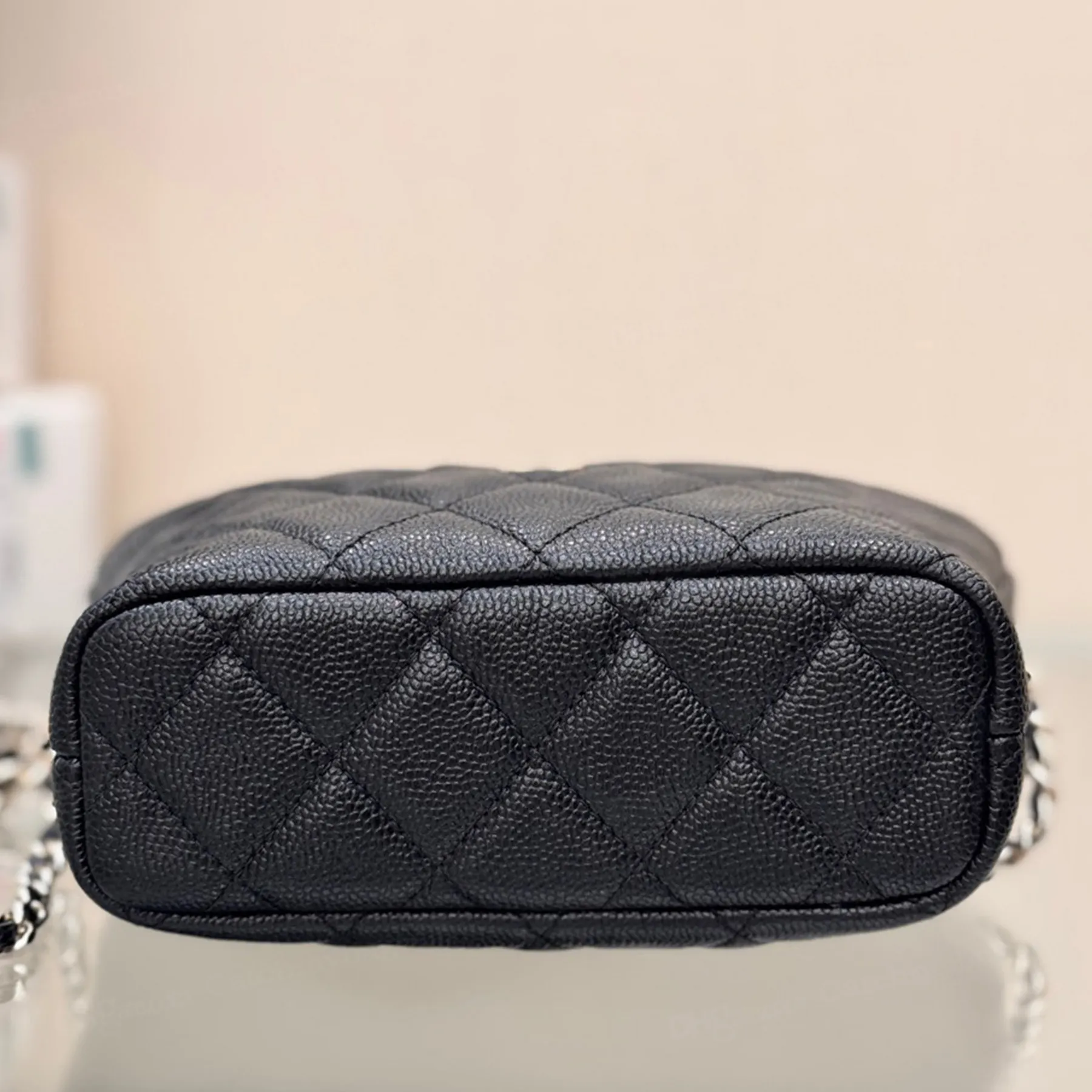 Borsa a tracolla con catena 10A di alta qualità, in morbida pelle genuina, con chiusura a cerniera e finiture dorate, alla moda._voghion.com