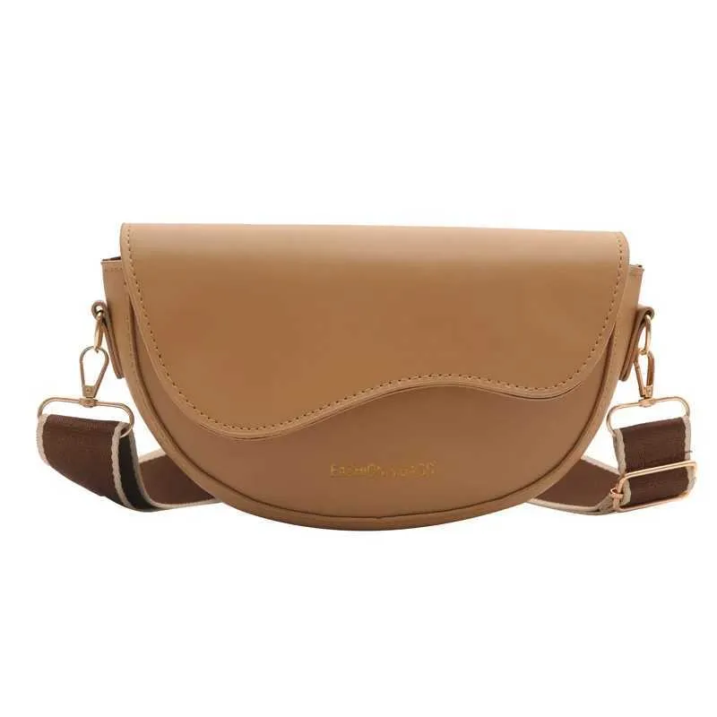 Borsa a tracolla da donna, vintage, tinta unita, piccola, alla moda, in pelle PU, con tracolla larga, da portare sotto le ascelle 01C241217_voghion.com