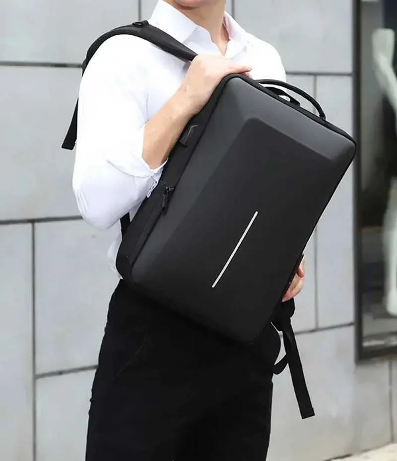 Sacs à dos d'école antivol et étanches avec chargement USB, sac à dos pour ordinateur portable de voyage à coque rigide, sac à dos pour ordinateur 17 pouces C241107_voghion.com