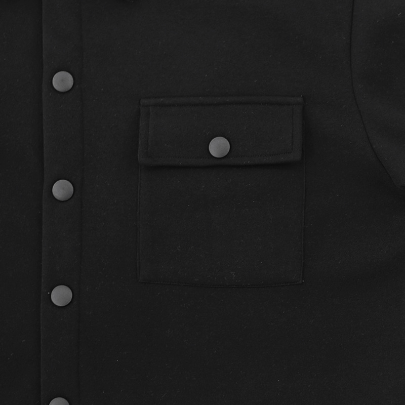 2024 Winter casual men's plush lapel top single breasted solid color slim fit jacket outer_voghion.com