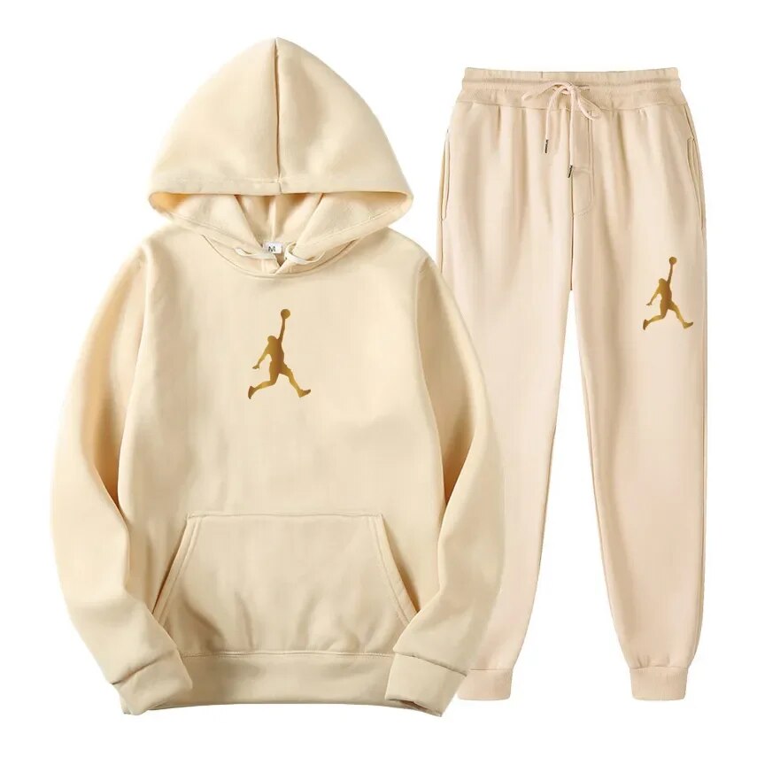 24New marque hiver hommes ensembles 2 pièces sweats à capuche + pantalons de course costumes de Sport décontracté hommes/femmes sweats survêtement à capuche_voghion.com