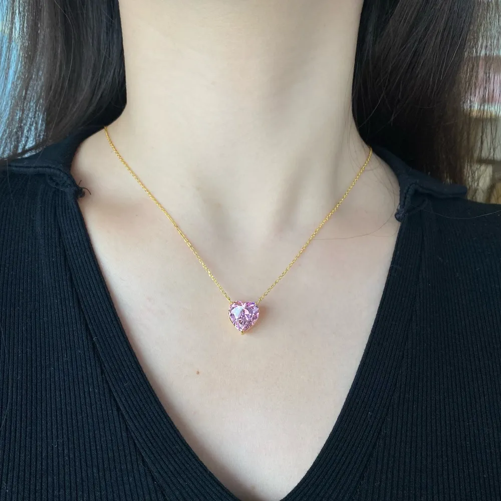 S Sterling Sier Love Heart Designer Necklaces For Women Big Austrian Crystal Charm Sailormoon 3 Carats Stone Hearts_voghion.com