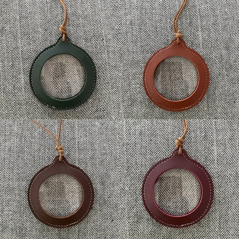 Colliers pendentifs Loupe Collier lanière en cuir Loupe portative pour la lecture_voghion.com