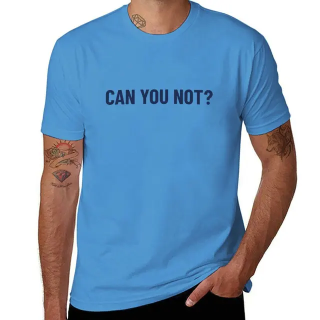 Can You Not Text Art Design T-shirt oversize hippie vintage abbigliamento per uomo_voghion.com