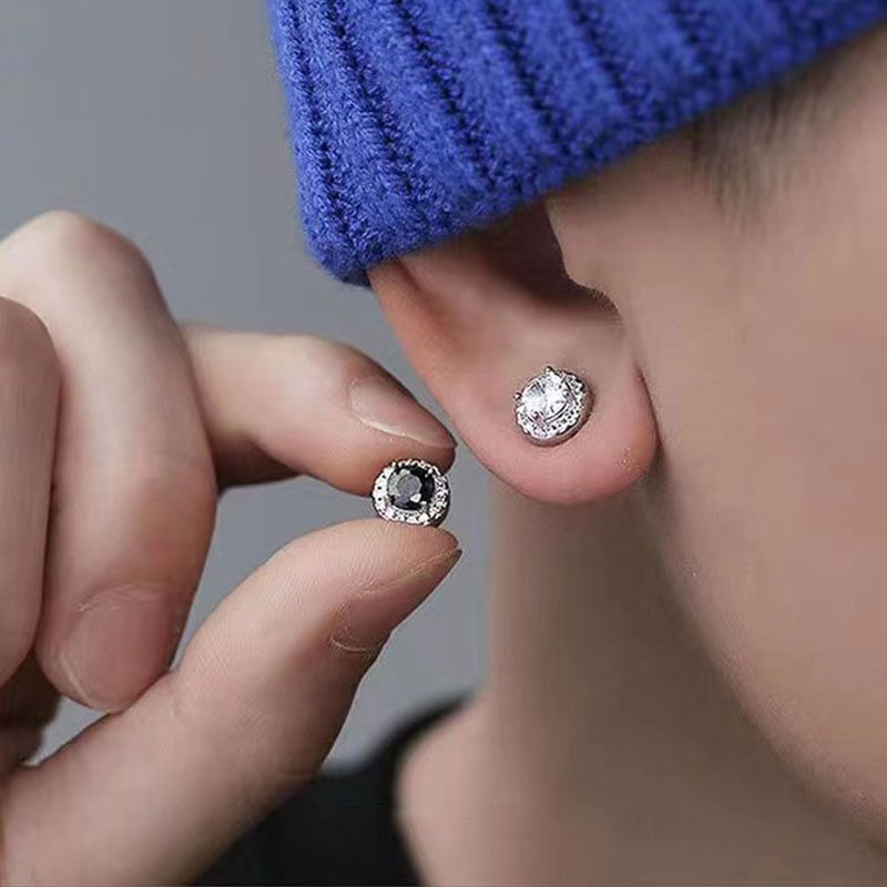 Magnetic men's trendy clips without ear holes for women's magnetic suction earrings_voghion.com