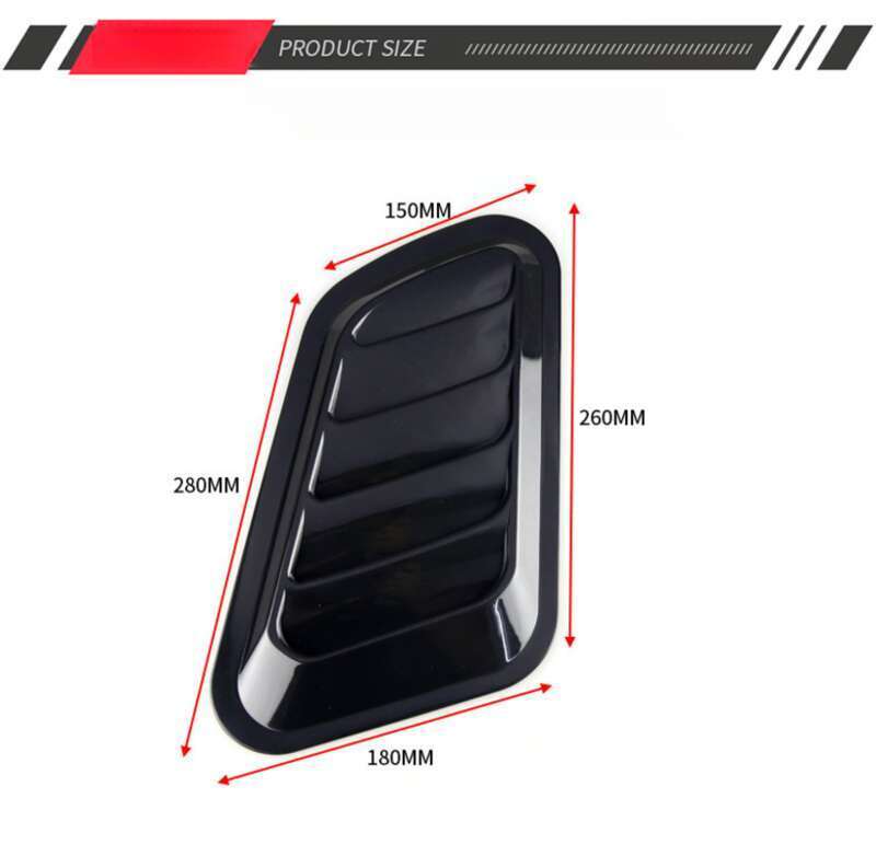 Car Shark Gill Simulation Engine Hood Universal Decorative Sticker Modification Air Outlet_voghion.com