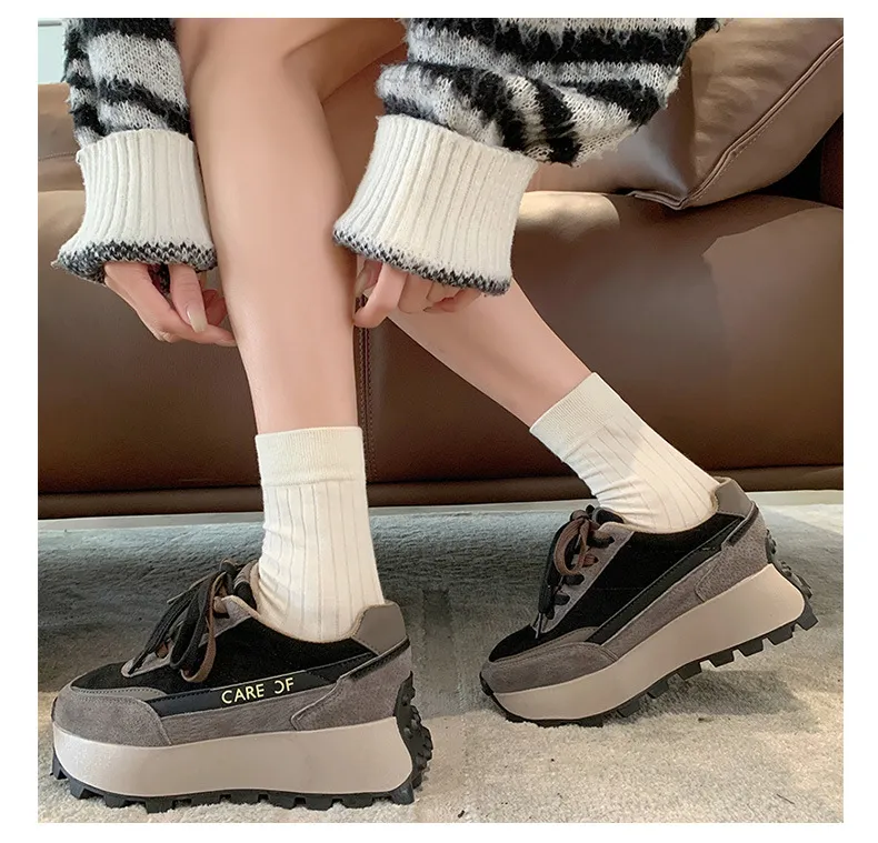 Matsuke Heel Semelle épaisse Mesh Respirant Sport Confortable Léger Polyvalent À La Mode Femmes Casual Dad Chaussures_voghion.com