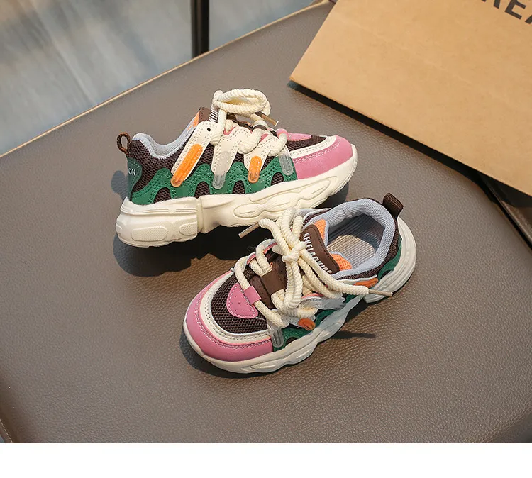 Scarpe sportive per bambini, da ginnastica, per bambini, per bambini e bambine, casual, in rete, alla moda, per la scuola, da corsa, nuove, taglie morbide_voghion.com