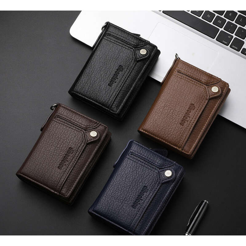 Neu Anti-Diebstahl Kette Geld Clip Führerschein Karte Brieftasche Männer Edition_voghion.com
