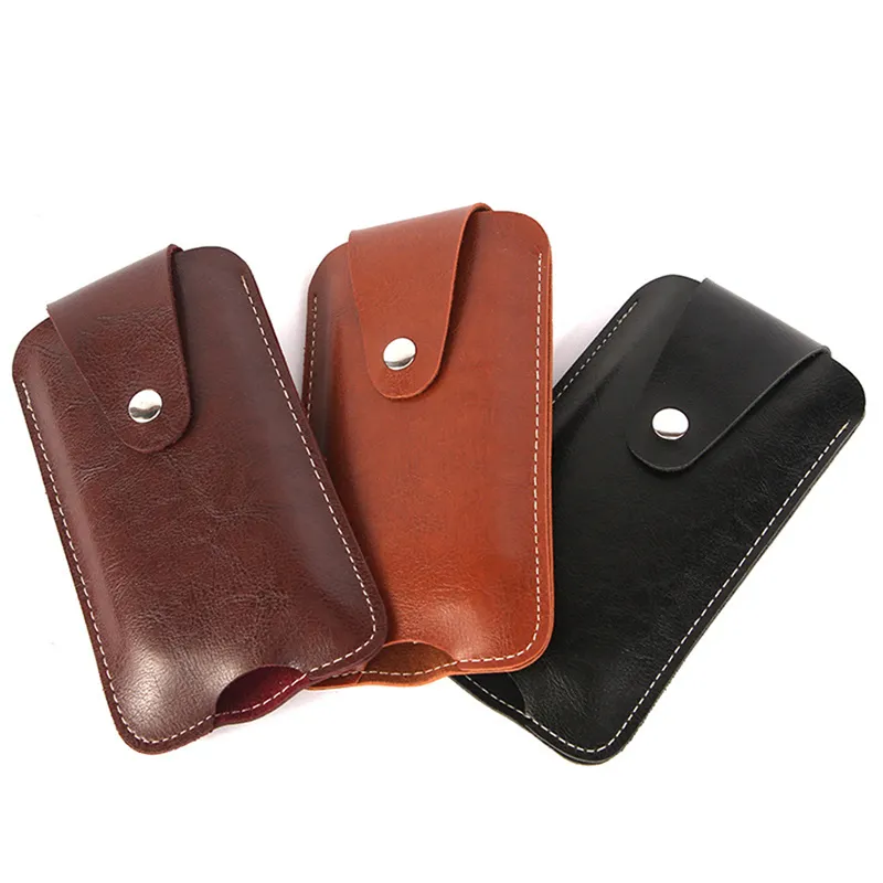 Fashion Men PU Leather Mobile Phone Pack Outdoor Multifunction Belt Clip Mini Bag Wholesale Waist Purses_voghion.com