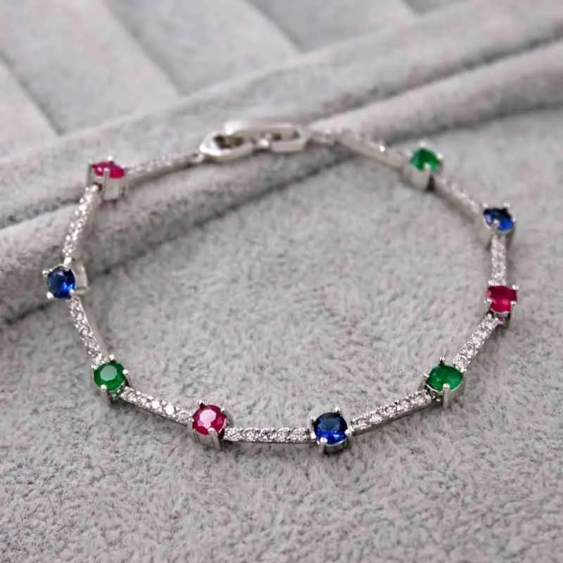Jewelry Accessories Fashion Bracelets for Women Wedding Anniversary Birthday Gift Gold Color Red Green Zircon_voghion.com
