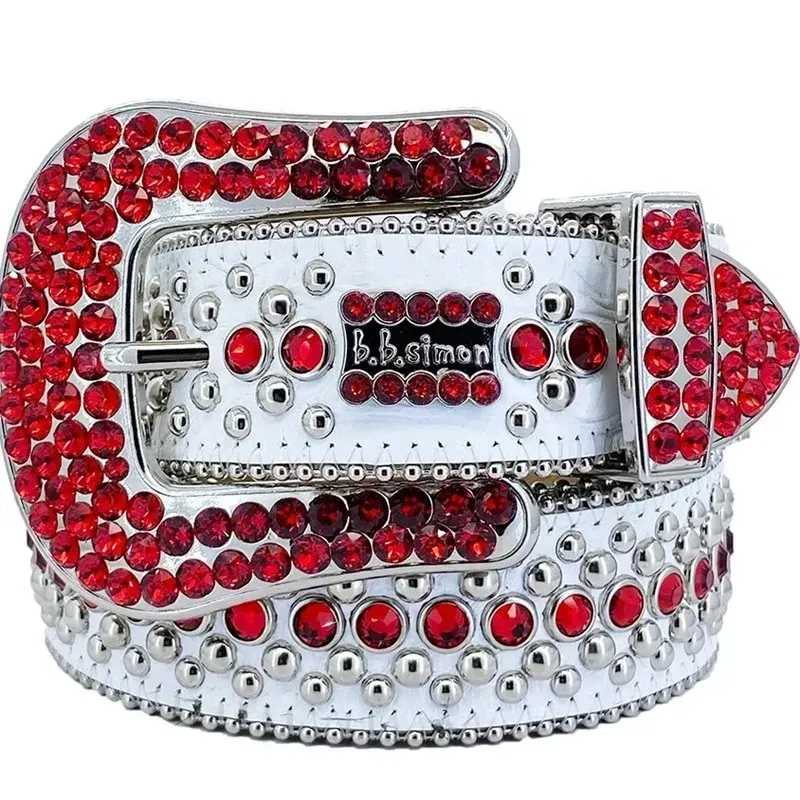 Dizajner Bb Fashion muški i ženski kožni remen ukrašen obojenim dijamantima 20 boja kristalni dijamant 3,8 cm_voghion.com