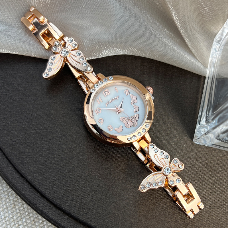 Women's Watches Butterfly Diamond-set Exquisite Small Bracelet Watch Creative Digital Women's Quartz Watch