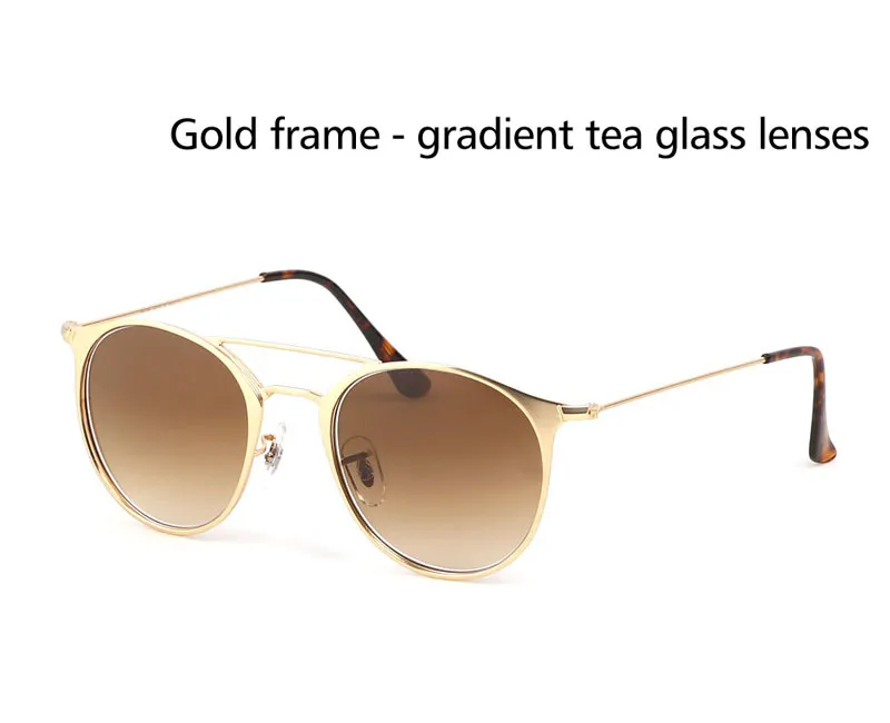 Hurtownia-Marka projekt Okrągłe okulary przeciwsłoneczne damskie męskie Metalowa oprawka Szklane soczewki Retro Vintage Sportowe okulary przeciwsłoneczne Gogle z_voghion.com