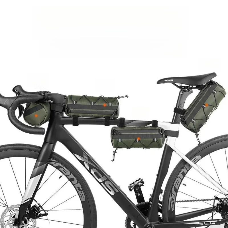 Reitausrüstung für den Vorderträger des Fahrradsattels, Handytasche für Mountainbike-Querträger, wasserdichte Tasche für das obere Rohr_voghion.com