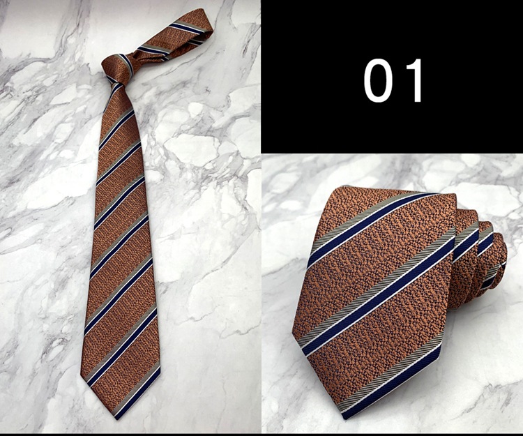 Corbata para hombre, color naranja champán, para traje de negocios, camisa, accesorios para uso diario, básica, impresa a mano, edición ancha, 8 cm_voghion.com