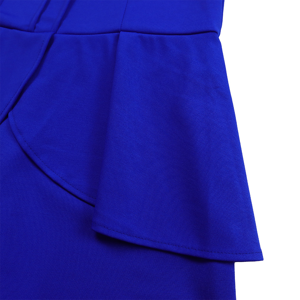 Women's Autumn And Winter New Long-sleeved OL Temperament Elegant Ruffled African Dress_voghion.com