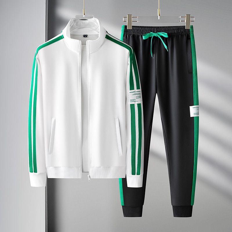 Lässiger, sportlicher, zweiteiliger Herren-Pullover mit Hose, trendiger Strickjacke für Teenager_voghion.com
