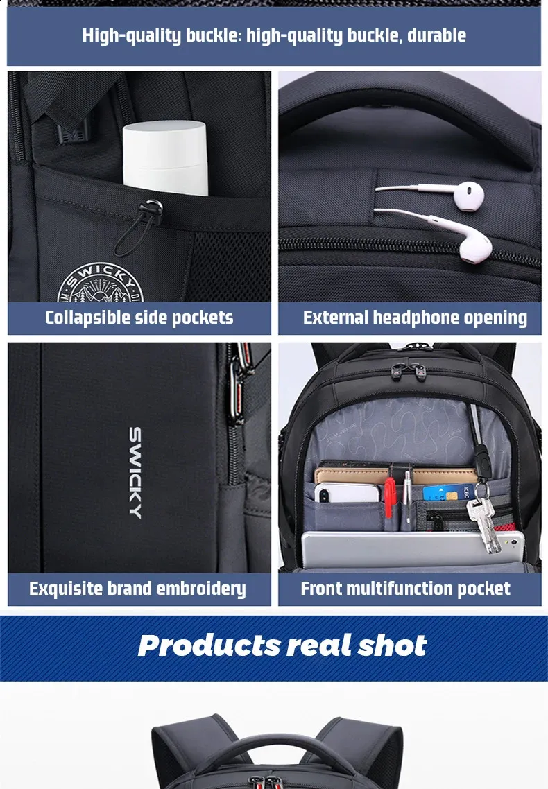 17Laptop For Men USB Port Travel Backpack School Bag Waterproonti Theft Backpacks Women Bag Pack Mochila 240726_voghion.com