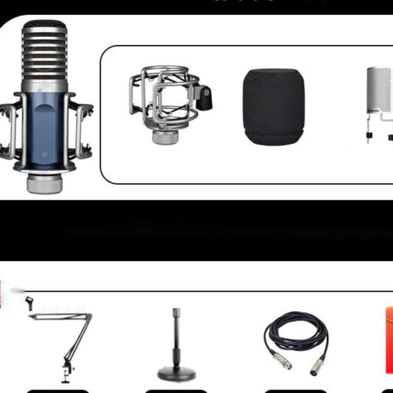 Carte son professionnelle à condensateur haut de gamme pour karaoké, enregistrement, chant, doublage, microphone Desheng_voghion.com