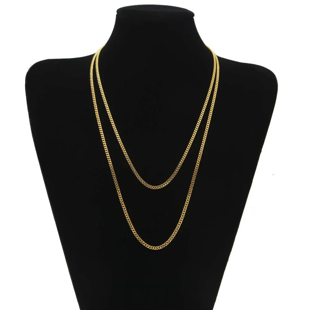 Collana Hip Hop cubana placcata Miami da uomo con ciondolo a catena in oro sterling, maglia cubana in argento_voghion.com