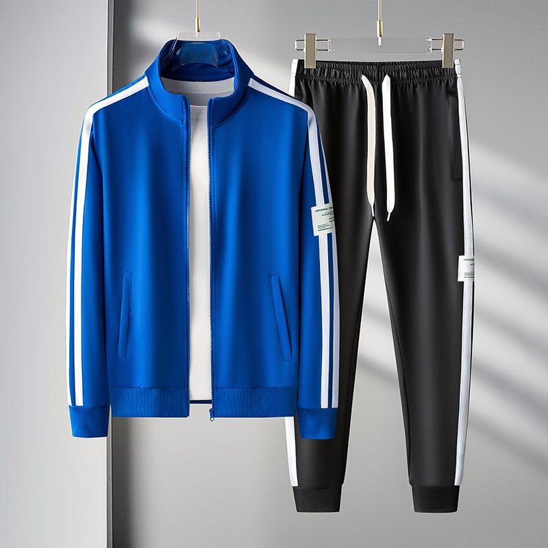 Lässiger, sportlicher, zweiteiliger Herren-Pullover mit Hose, trendiger Strickjacke für Teenager_voghion.com