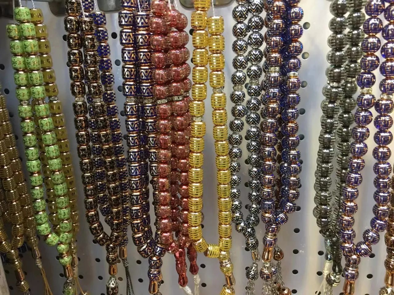 Ketten 33 reine natürliche 12mm alte gelbe Jade Muslimische Perlen Armband Islamisches Chanting Tasbeeh Tasbih_voghion.com