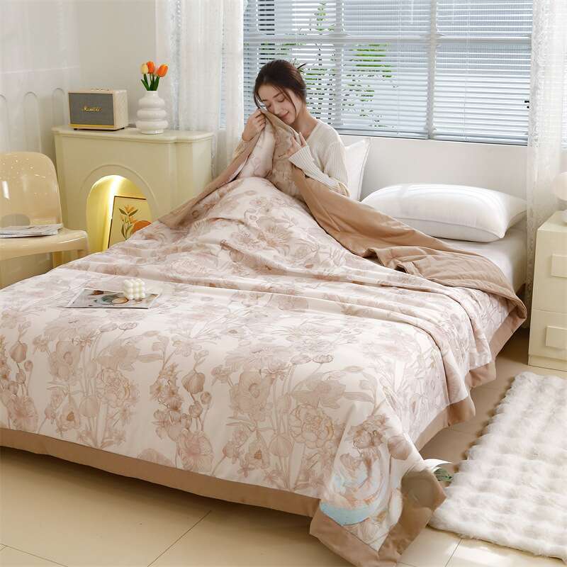 Grade A Maternity 100 Miles Outside Machine Washable Cotton Summer Cool Sheet Double Layer Air Conditioning Sheet_voghion.com