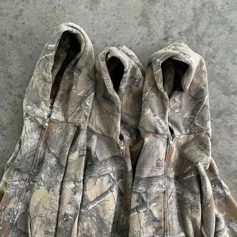 Y 2kHip Hop Street Clothing Zipper Women Camo Pattern Hoodie Y2K Haruku Men and Sports Shirt Fashion Casual Top_voghion.com