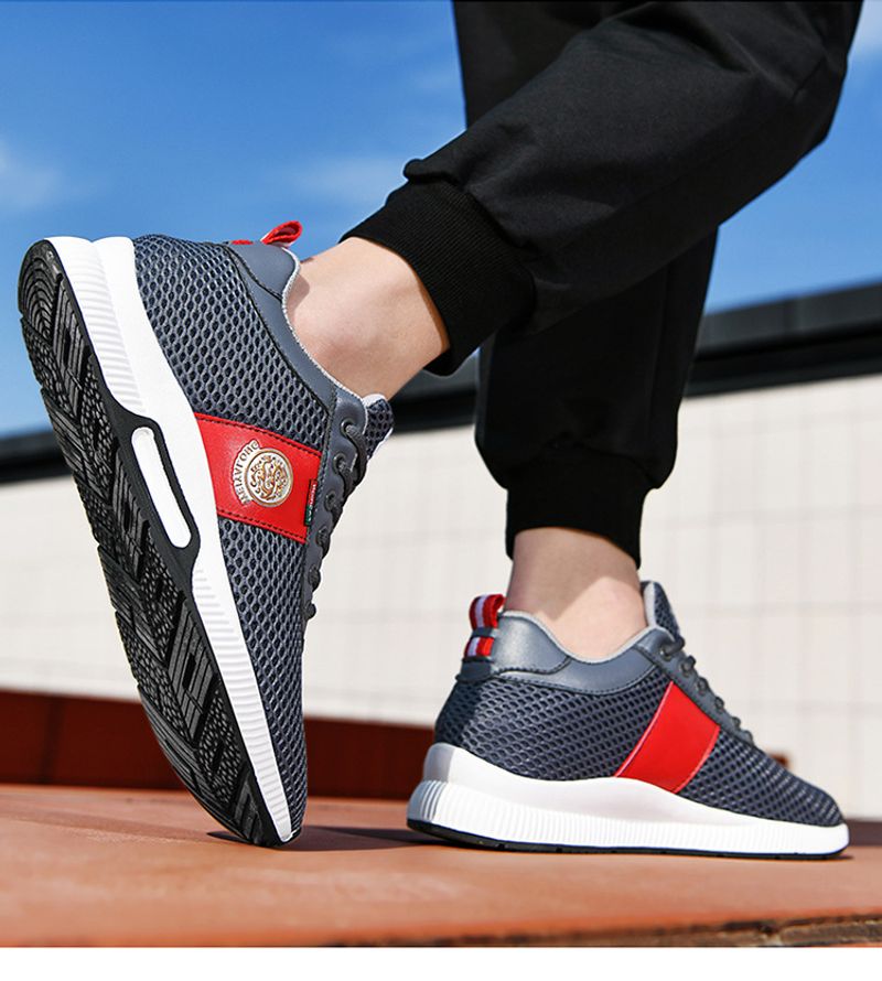 Height-raising Summer Height-raising 8cm Casual Sports Breathable Mesh Shoes For Men 6cm Large-size Low Heels_voghion.com