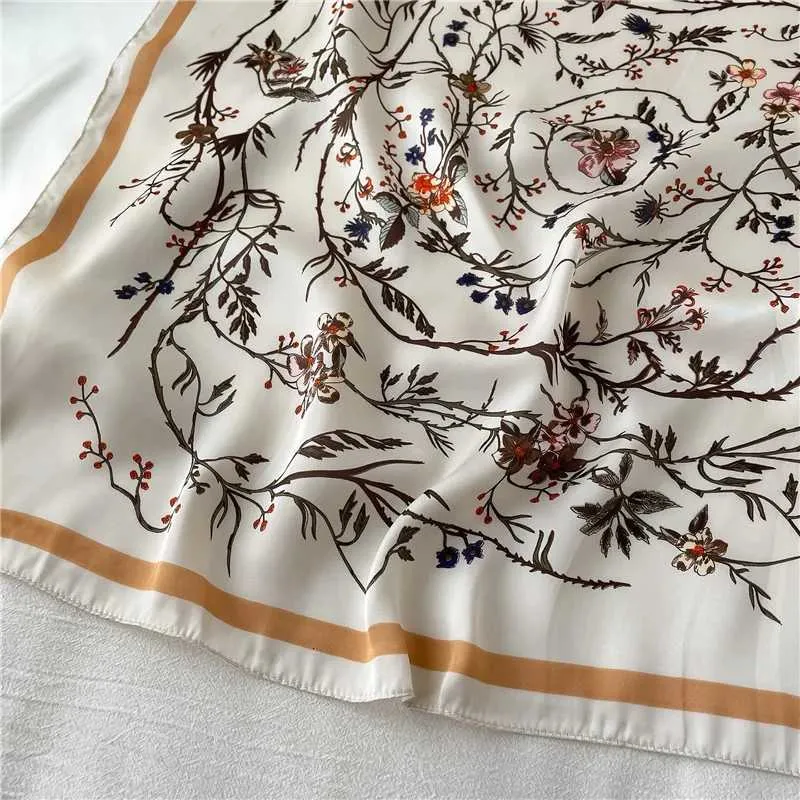 2025 Seidenschal Print Kopftuch Katze Haar Wrap Halstuch Weibliche Satin Quadrat Schal Für Frauen Stirnband Foulard Hijab_voghion.com
