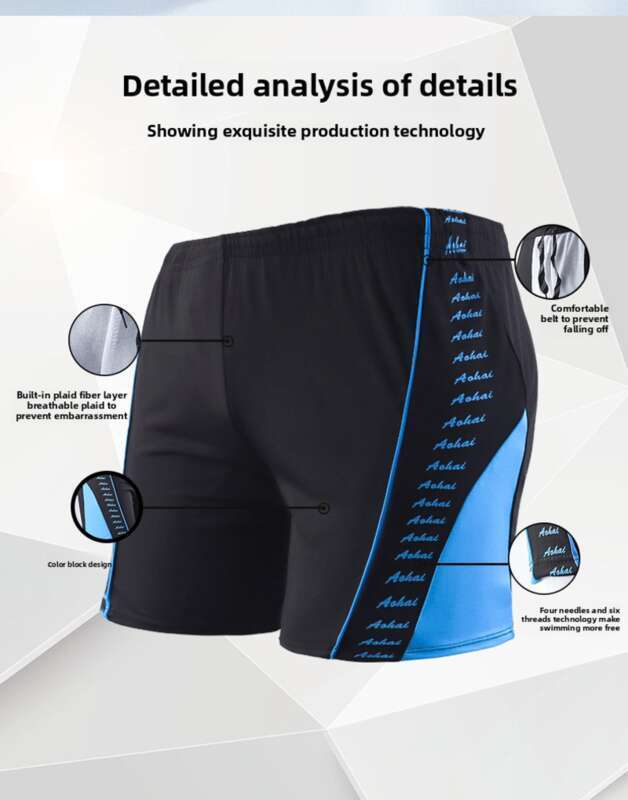 Men's Oversized, Loose Fitting Adult Square Angle Swim Trunks, Hot Spring Soaking, Anti Awkward Swimming Shorts_voghion.com