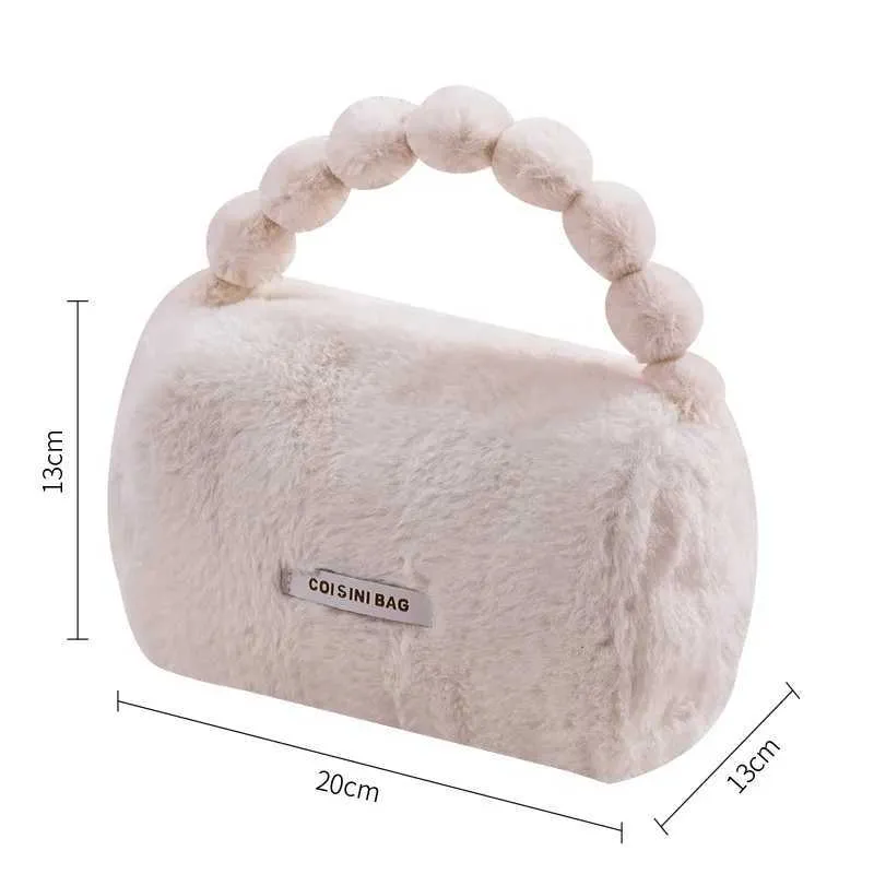 Borsa per il trucco da donna in peluche carina alla moda, borsa da viaggio per cosmetici, borsa da toilette, organizzatore, custodia per trucco portatile_voghion.com