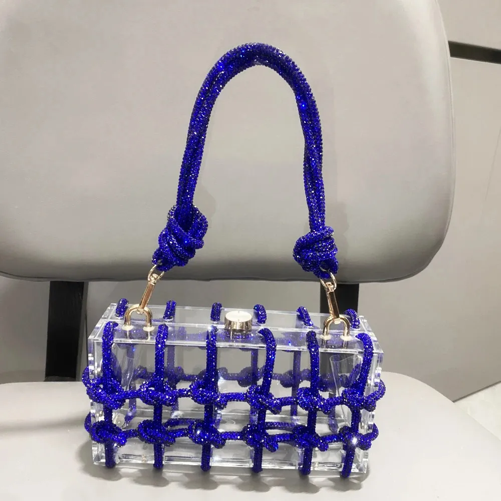Strass-Abendtaschen aus Silberkristall, handgefertigt für Damen, Geldbörsen und Handtaschen, Designer-Banketttasche_voghion.com