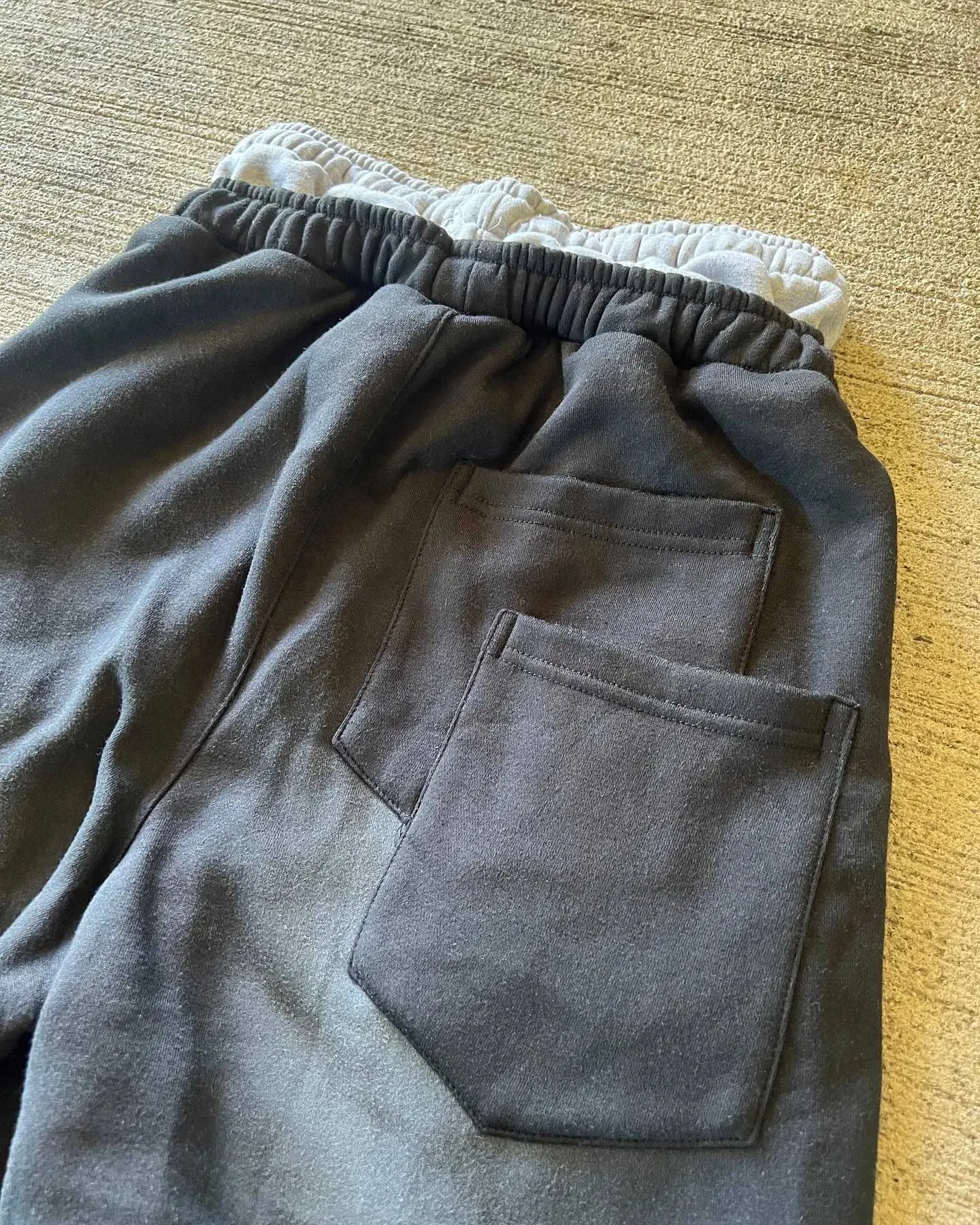 American Sweatpants Y2K Pants Men Gothic Hip Hop Letter Patch Retro Double Layer Design Baggy Elastic Waist Jogging_voghion.com