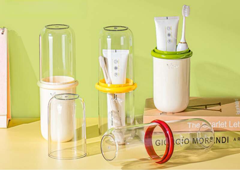 Travel Portable Transparent Toothbrush Cup, Electric Toothbrush, Toothpaste Storage Box, Simple Household Mouthwash Cup_voghion.com