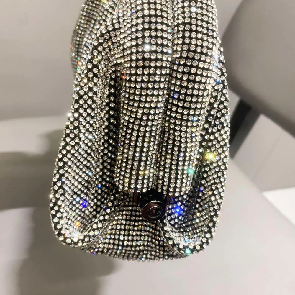 Robe de soirée Rhies à poignée brillante, nouveau portefeuille pliable et sac à main de créateur pour fête de mariage de haute qualité_voghion.com