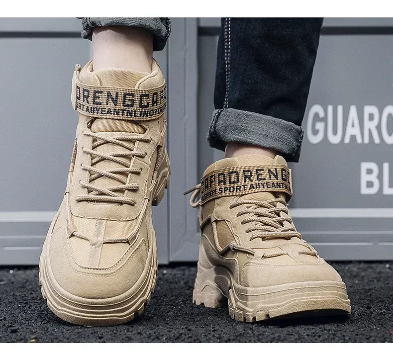 Outdoor-Wanderschuhe Winterschuhe Leichte rutschfeste Herren Wüstenstiefeletten 2024_voghion.com