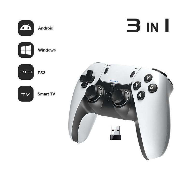 079D ​​Wireless 2.4G Triple Handle XINPUT Mode Computer Mobile TV Cloud Game Box_voghion.com