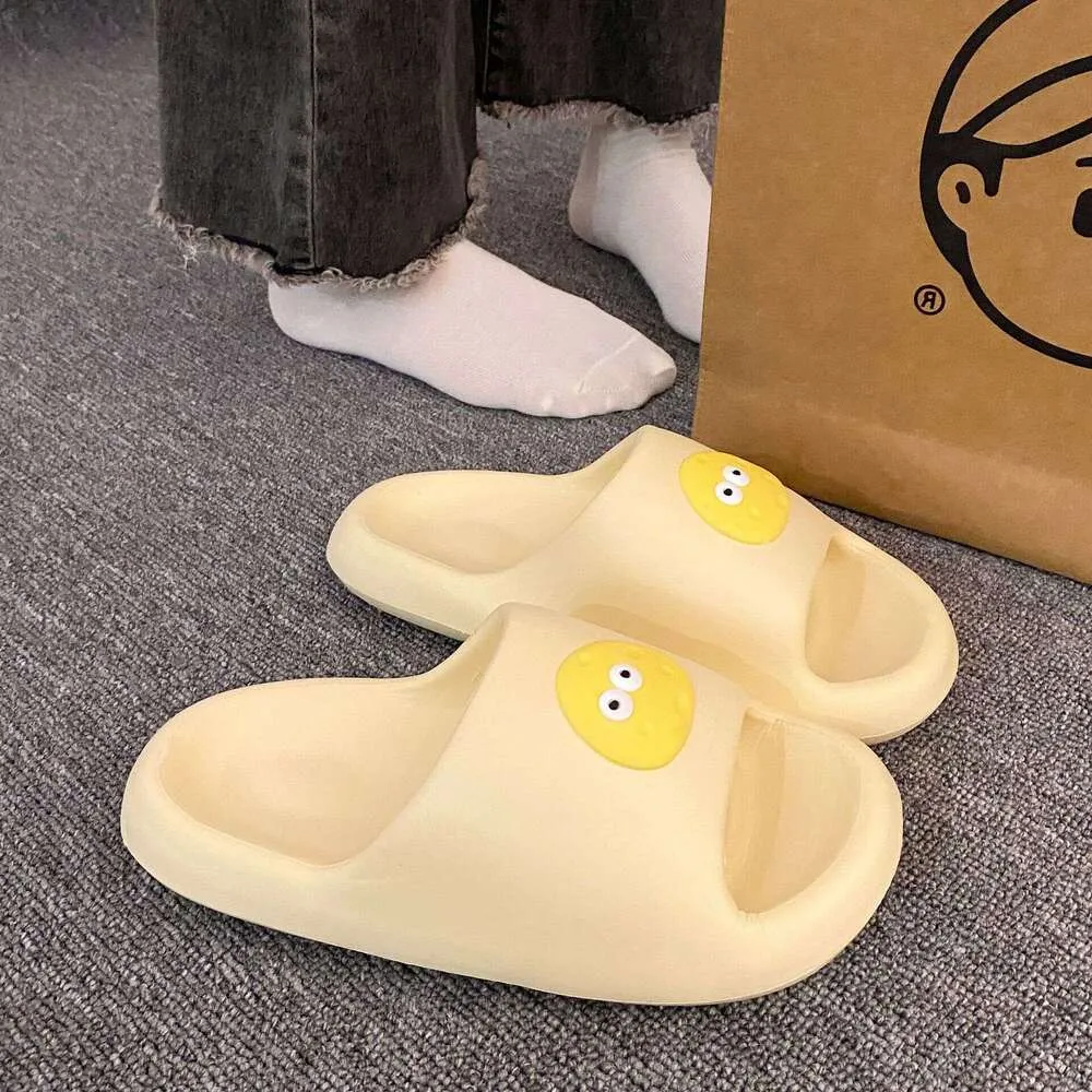 2024s Wearing fecal, non slip, cool slippers both inside outside the house, cartoon cute and odor resistant thick sole_voghion.com