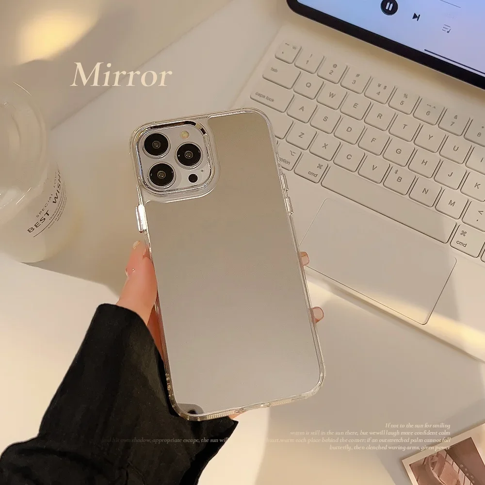 Luxury Mirror Phone Case For Iphone 16 15 Pro Max 14 Plus 13 12_voghion.com